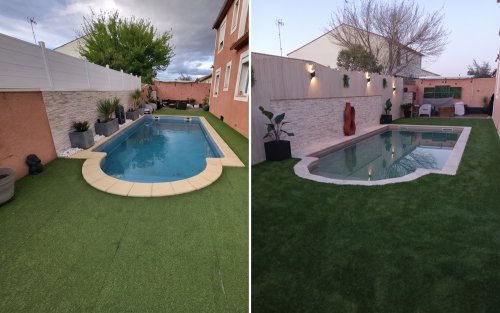 Rénovation complète d'une piscine carrelée à Lignan-sur-Orb
